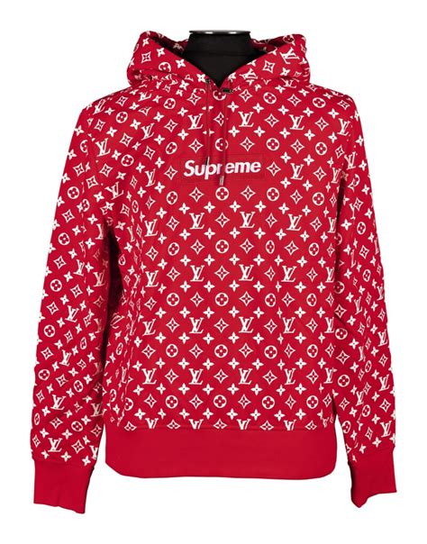 supreme louis vuitton box logo black hoodie